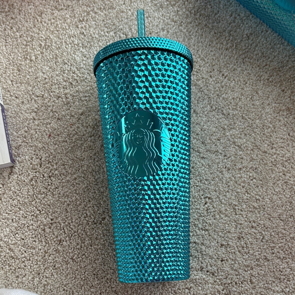 Starbucks Turquoise Textured Tumbler